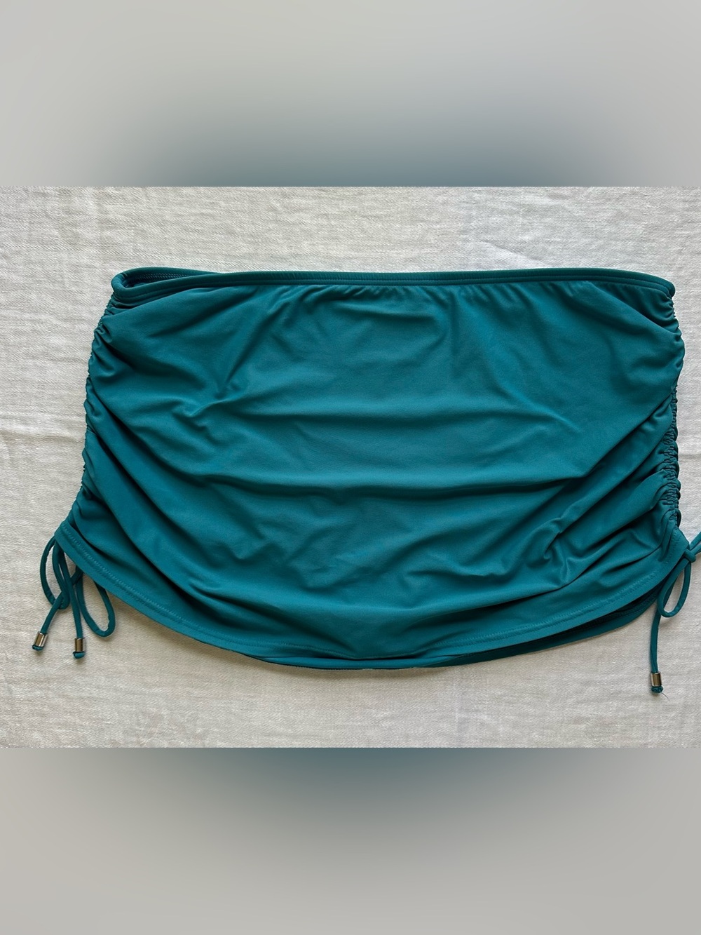 Teal Ruched Swim Skirt